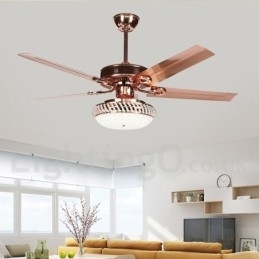 Ventilador de teto moderno contemporâneo estilo europeu de 52 pol.
