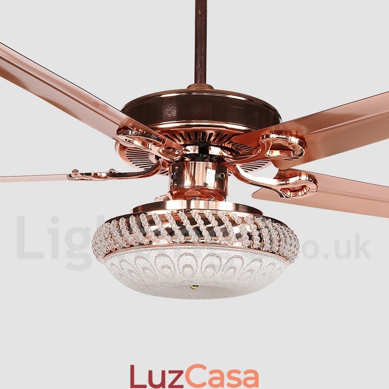 Ventilador de teto moderno contemporâneo estilo europeu de 52 pol.