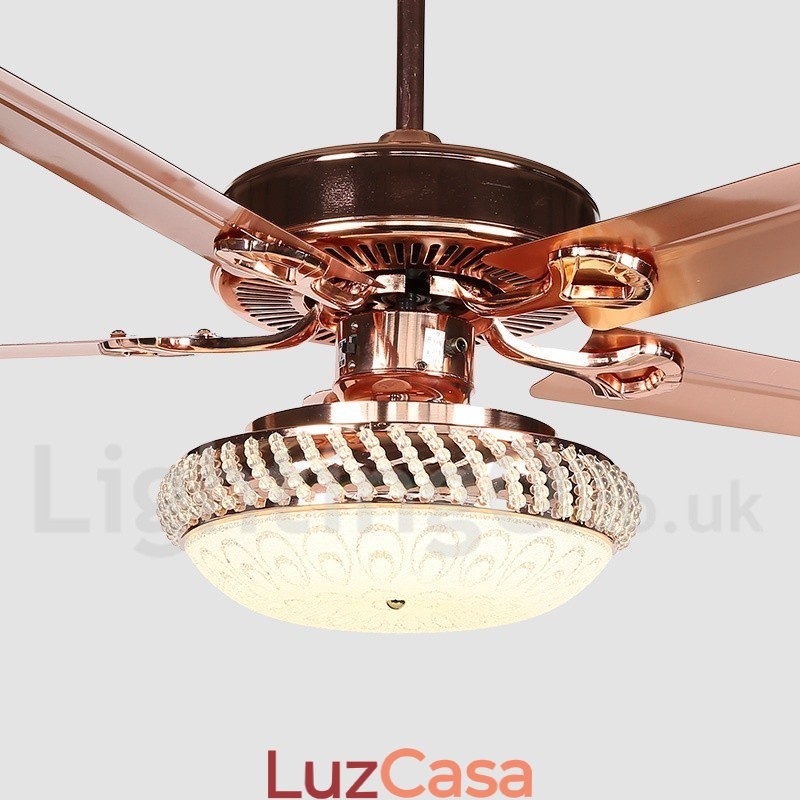 Ventilador de teto moderno contemporâneo estilo europeu de 52 pol.