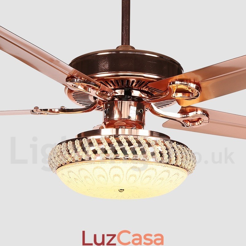 Ventilador de teto moderno contemporâneo estilo europeu de 52 pol.