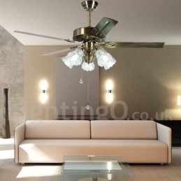 Ventilador de teto vintage estilo europeu de 52"