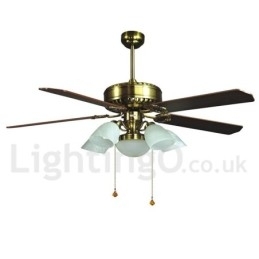 Ventilador de teto moderno contemporâneo estilo europeu de 52 pol.