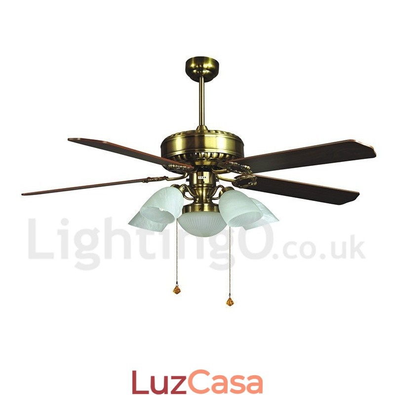 Ventilador de teto moderno contemporâneo estilo europeu de 52 pol.