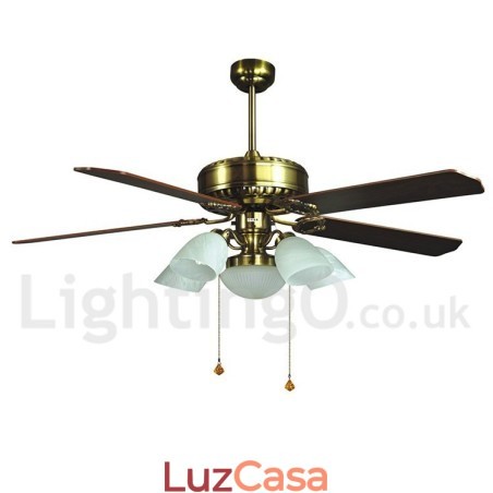 Ventilador de teto moderno contemporâneo estilo europeu de 52 pol.