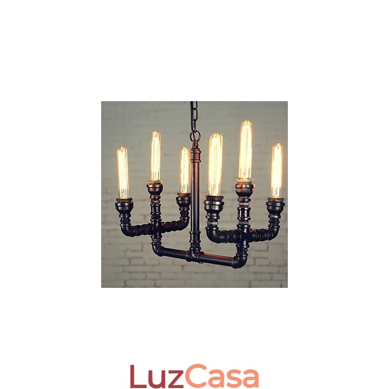 Lustre Mini Estilo Rústico Lodge Retro Metal