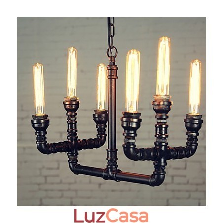Lustre Mini Estilo Rústico Lodge Retro Metal Lustre Mini Estilo Rústico Lodge Retro Metal