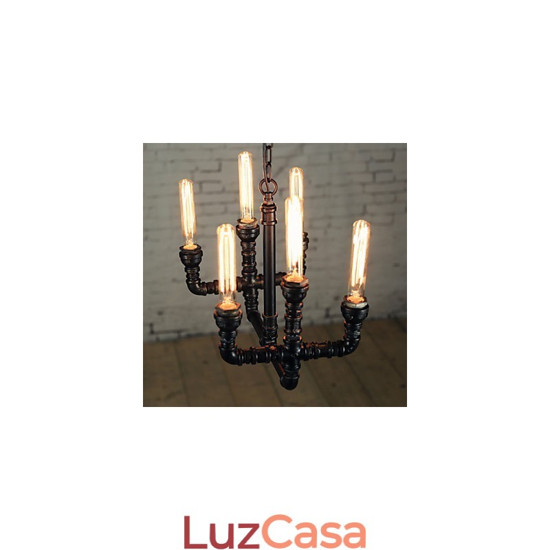 Lustre Mini Estilo Rústico Lodge Retro Metal