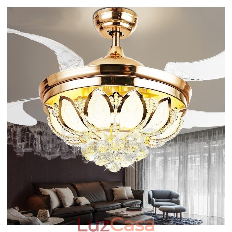 Ventilador de teto moderno contemporâneo estilo europeu de 42"