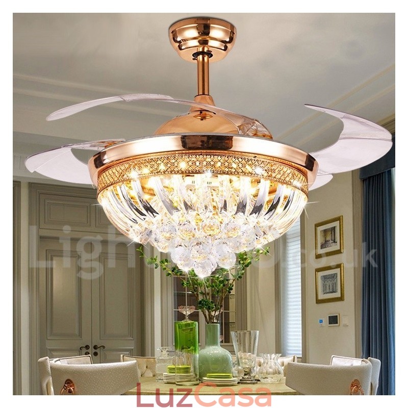 Ventilador de teto moderno contemporâneo estilo europeu de 42"