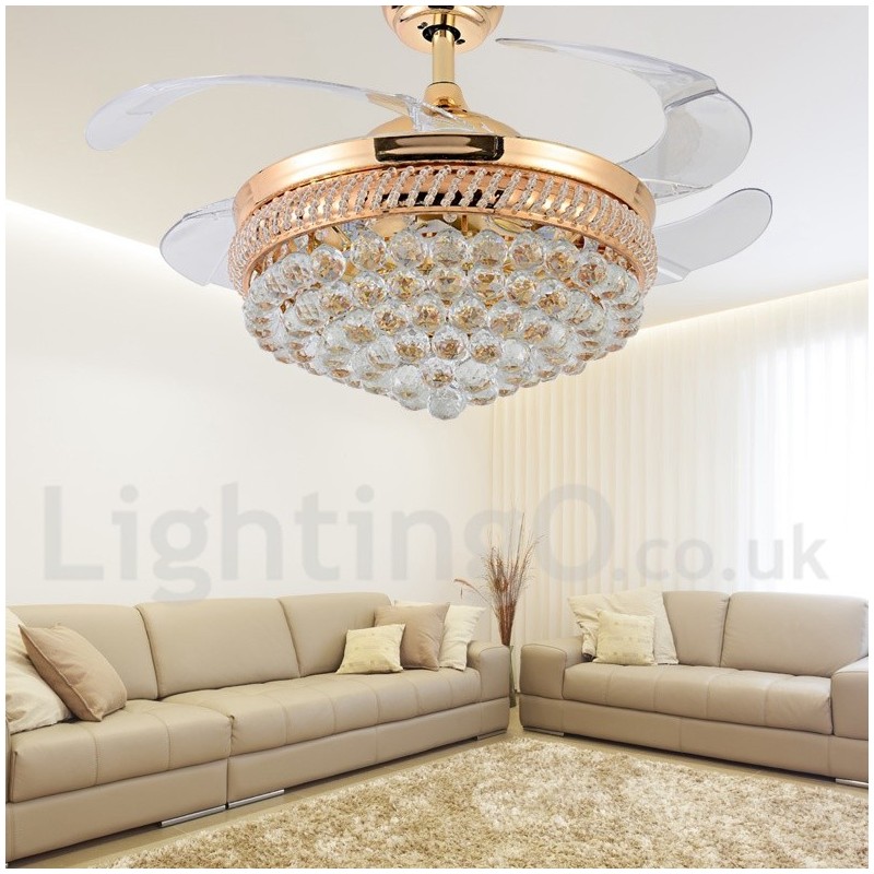 Ventilador de teto moderno contemporâneo estilo europeu de 42"