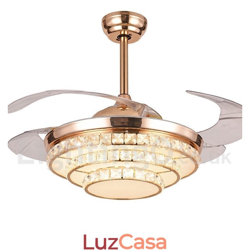 Ventilador de teto moderno contemporâneo estilo europeu de 42"
