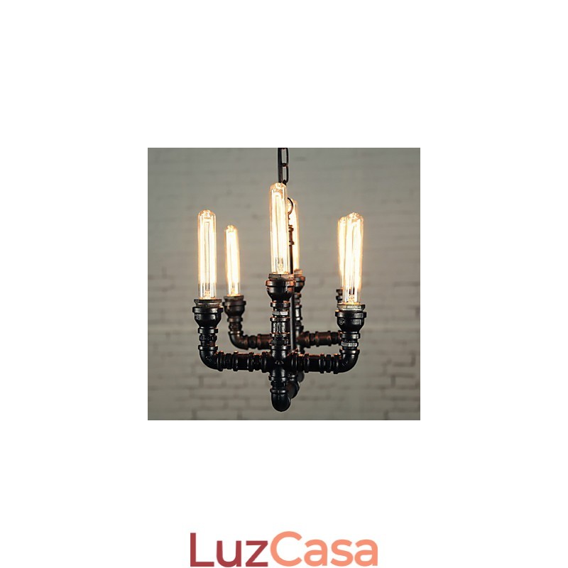 Lustre Mini Estilo Rústico Lodge Retro Metal