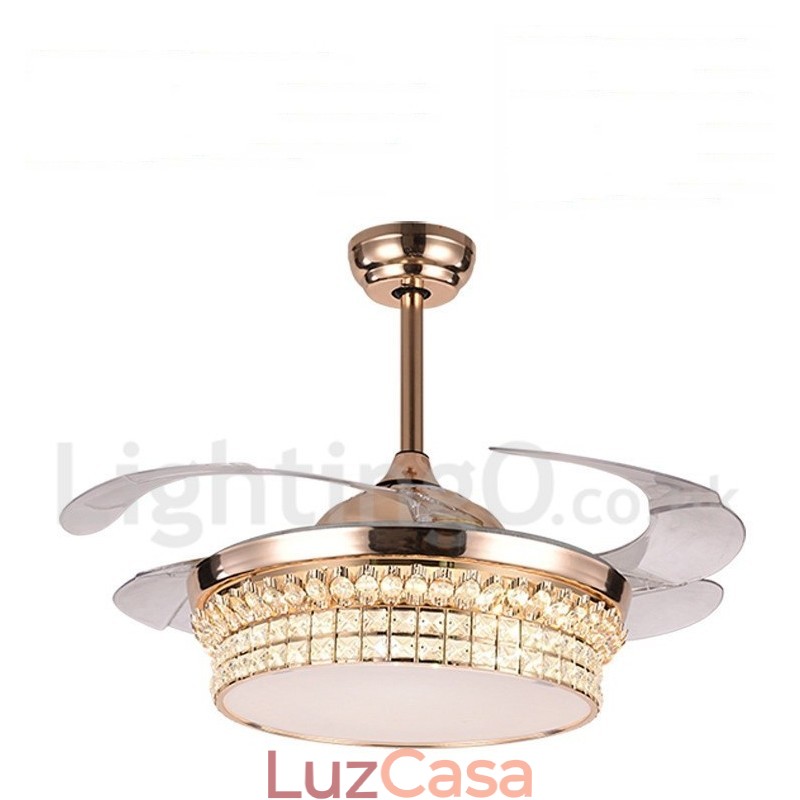 Ventilador de teto moderno contemporâneo estilo europeu de 42"
