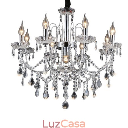 Lustre de Cristal Elegante com 9 Luzes Lustre de Cristal Elegante com 9 Luzes