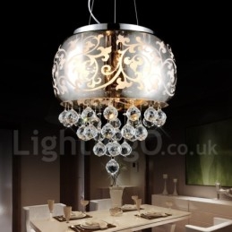Luminária pendente de cristal contemporânea moderna