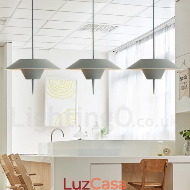 Luminária pendente moderna contemporânea de aço