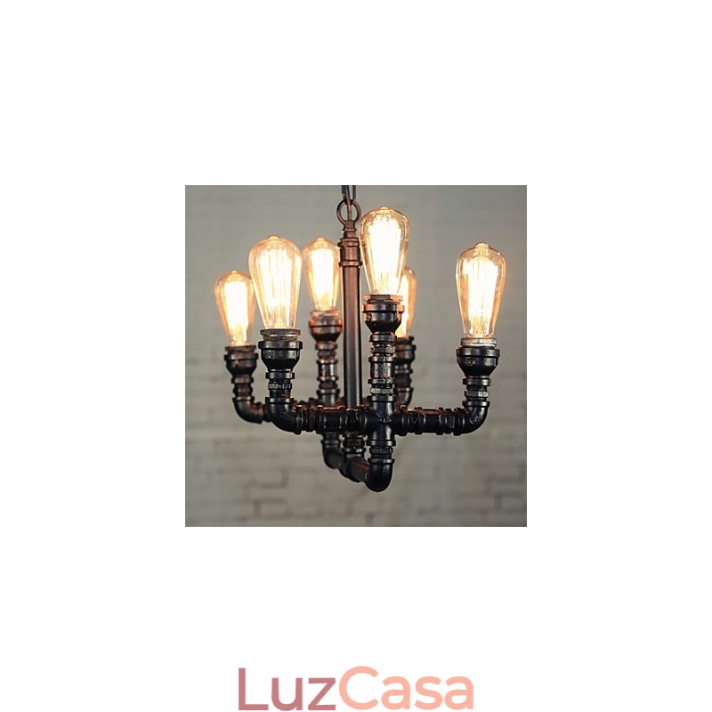 Lustre Mini Estilo Rústico Lodge Retro Metal
