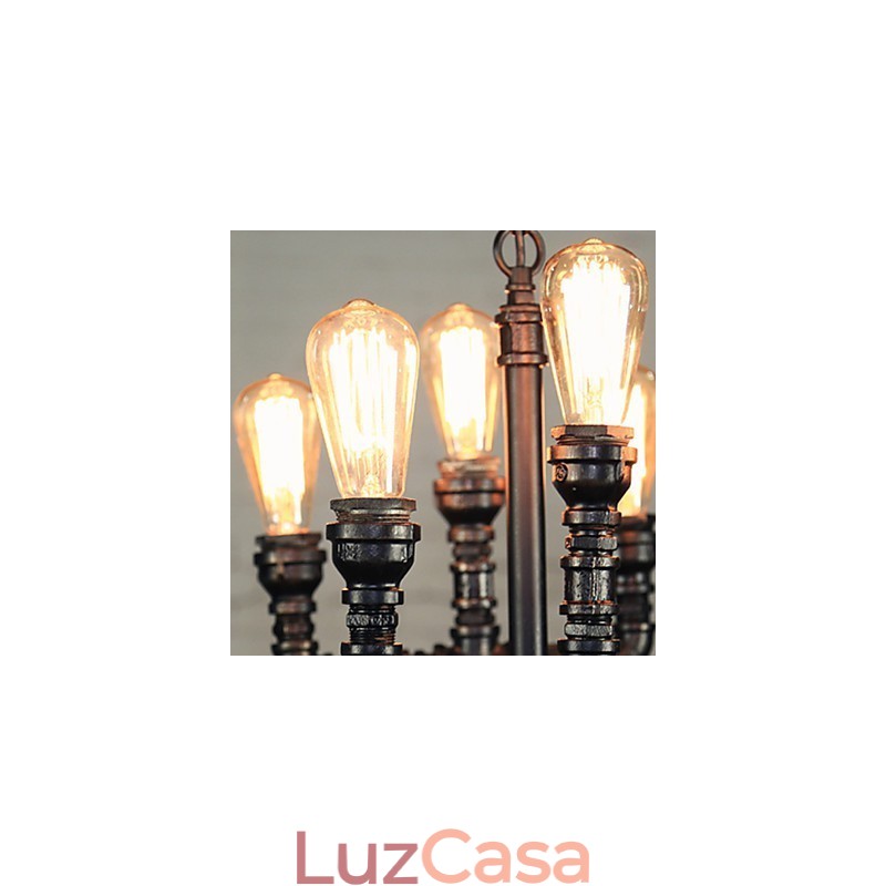 Lustre Mini Estilo Rústico Lodge Retro Metal