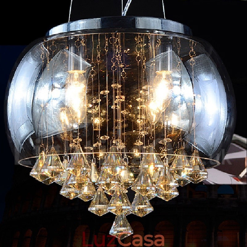 Loja de iluminação de cristal contemporânea moderna Luz pendente