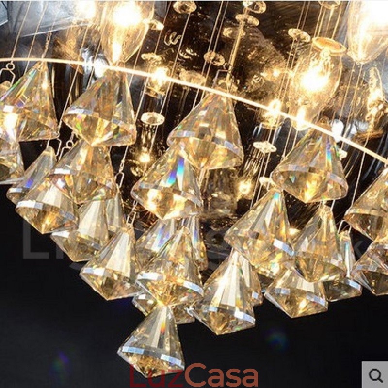 Loja de iluminação de cristal contemporânea moderna Luz pendente