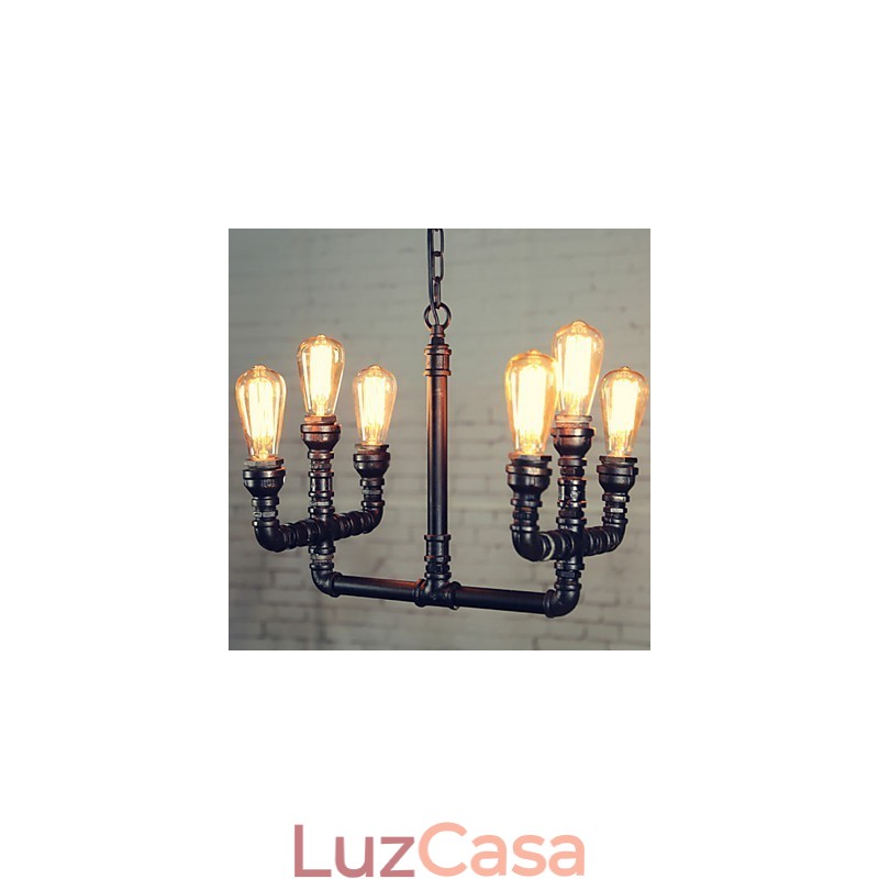 Lustre Mini Estilo Rústico Lodge Retro Metal
