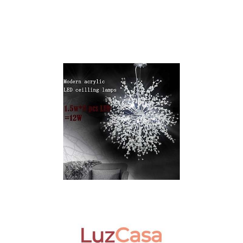 Lustre Pendente Luz imitação Globo Cristal