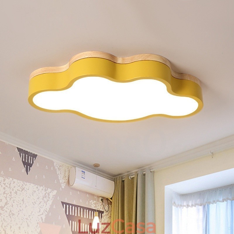 Macaron Multicolor Moderno Contemporâneo Aço Flush Madeira Luz de Teto