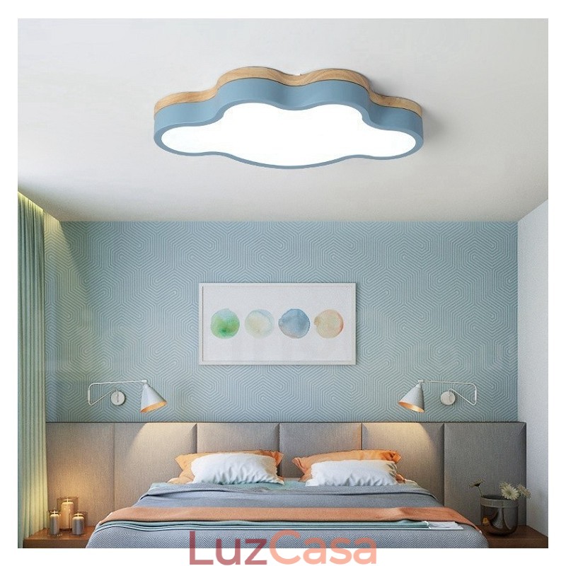 Macaron Multicolor Moderno Contemporâneo Aço Flush Madeira Luz de Teto