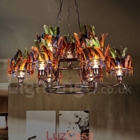 Loja de iluminação de aço retrô, lustre pendente, luz Loja de iluminação de aço retrô, lustre pendente, luz