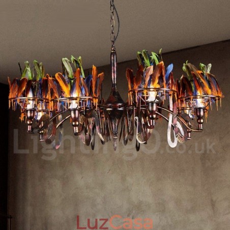 Loja de iluminação de aço retrô, lustre pendente, luz Loja de iluminação de aço retrô, lustre pendente, luz