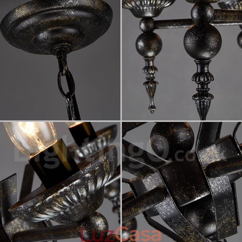 Loja de iluminação de aço estilo industrial, lustre pendente, luz