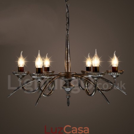 Loja de iluminação de aço estilo industrial, lustre pendente, luz