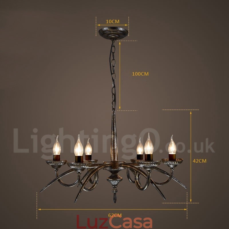 Loja de iluminação de aço estilo industrial, lustre pendente, luz