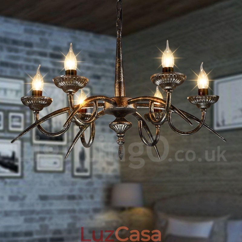 Loja de iluminação de aço estilo industrial, lustre pendente, luz