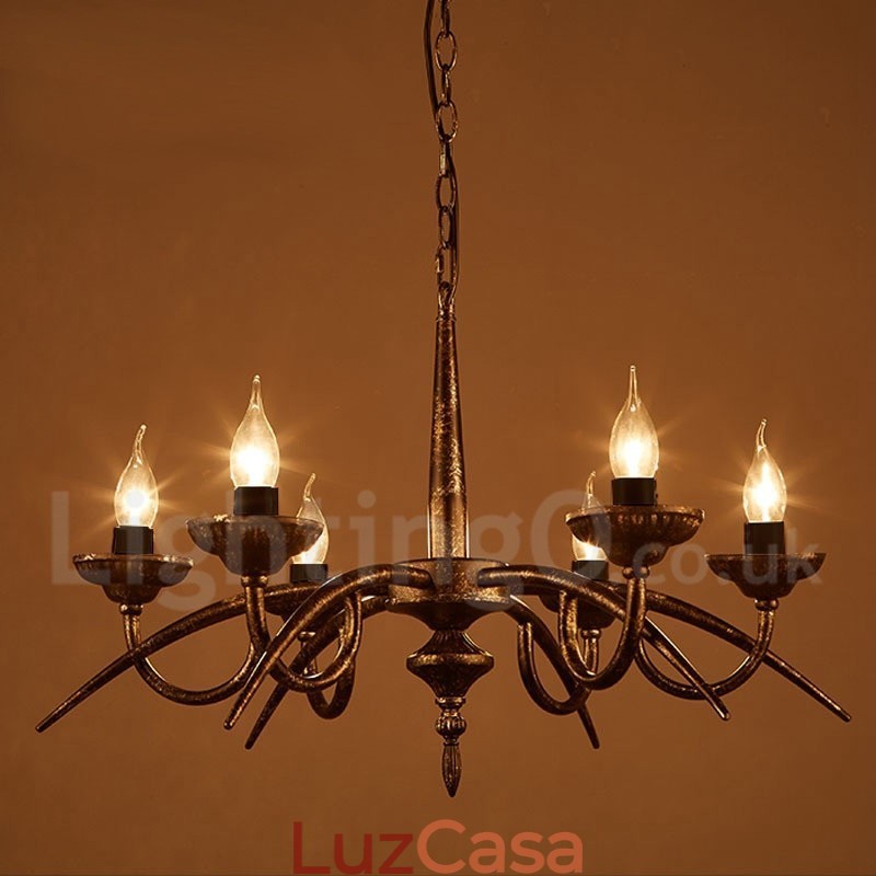 Loja de iluminação de aço estilo industrial, lustre pendente, luz