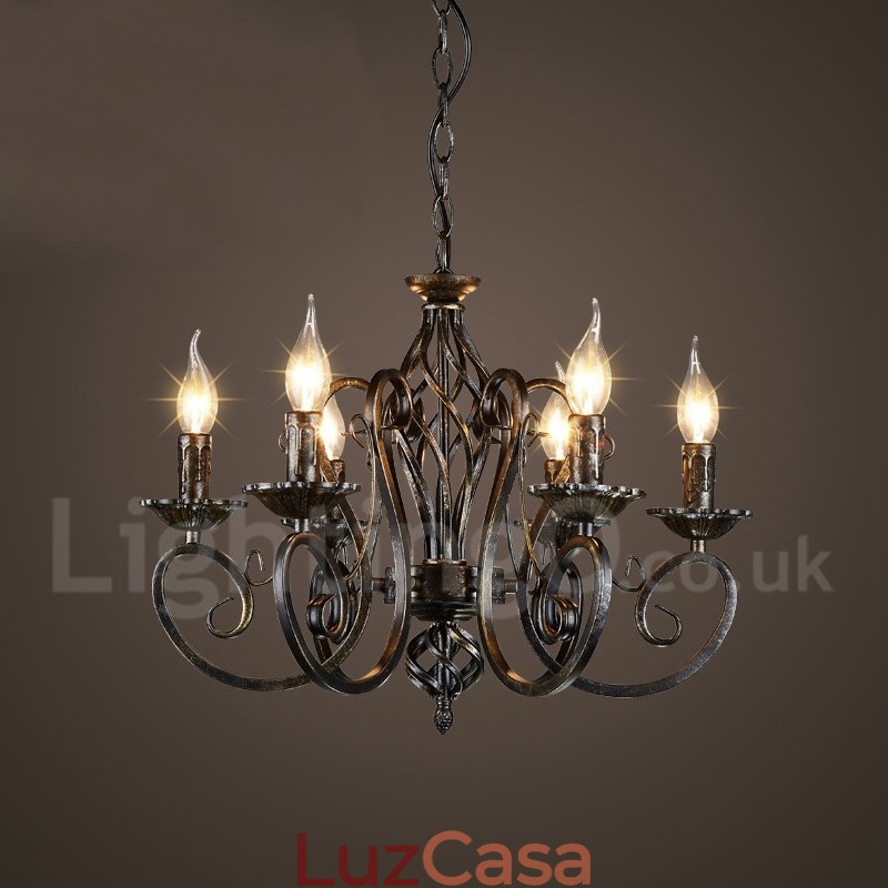 Loja de iluminação de aço estilo industrial, lustre pendente, luz