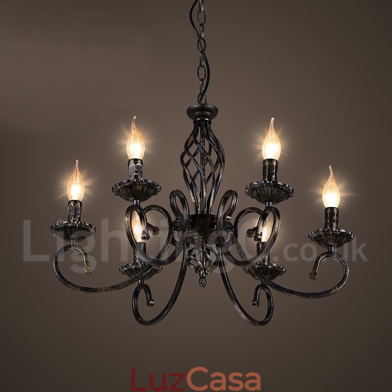 Loja de iluminação de aço estilo industrial, lustre pendente, luz