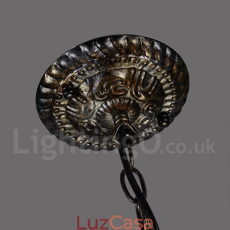Loja de iluminação de aço estilo industrial, lustre pendente, luz