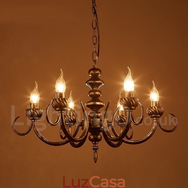 Loja de iluminação de aço estilo industrial, lustre pendente, luz