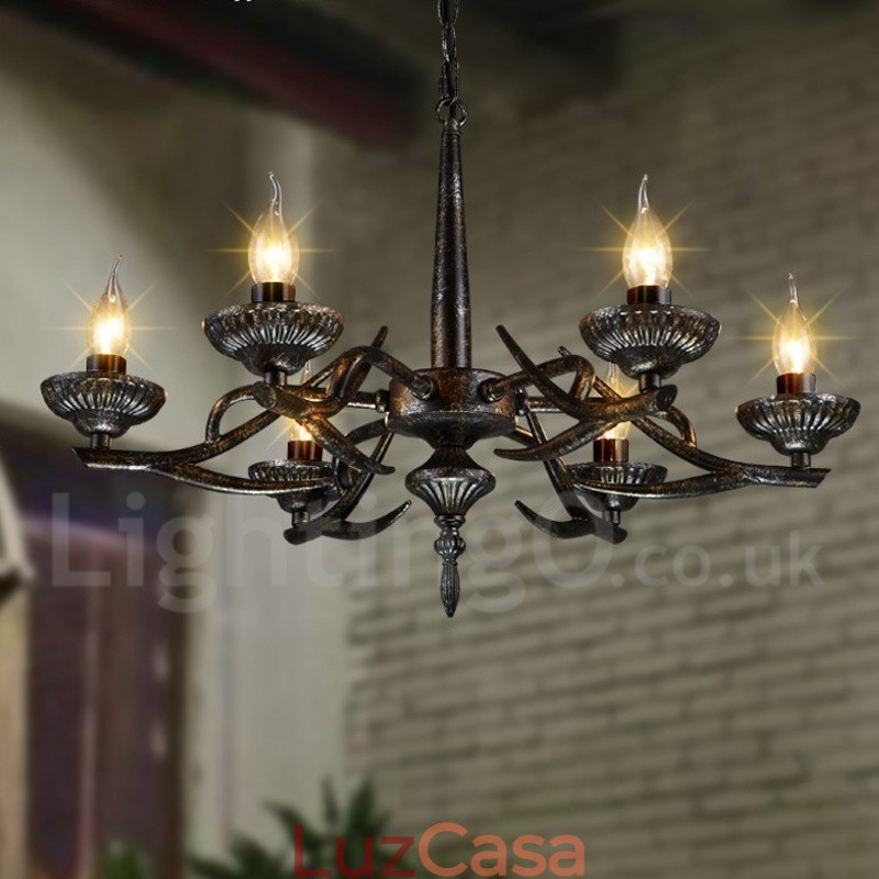 Loja de iluminação de aço estilo industrial, lustre pendente, luz