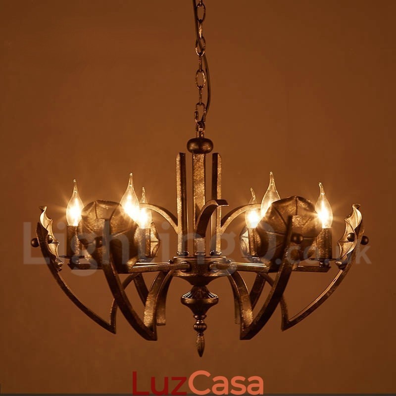 Loja de iluminação de aço estilo industrial, lustre pendente, luz