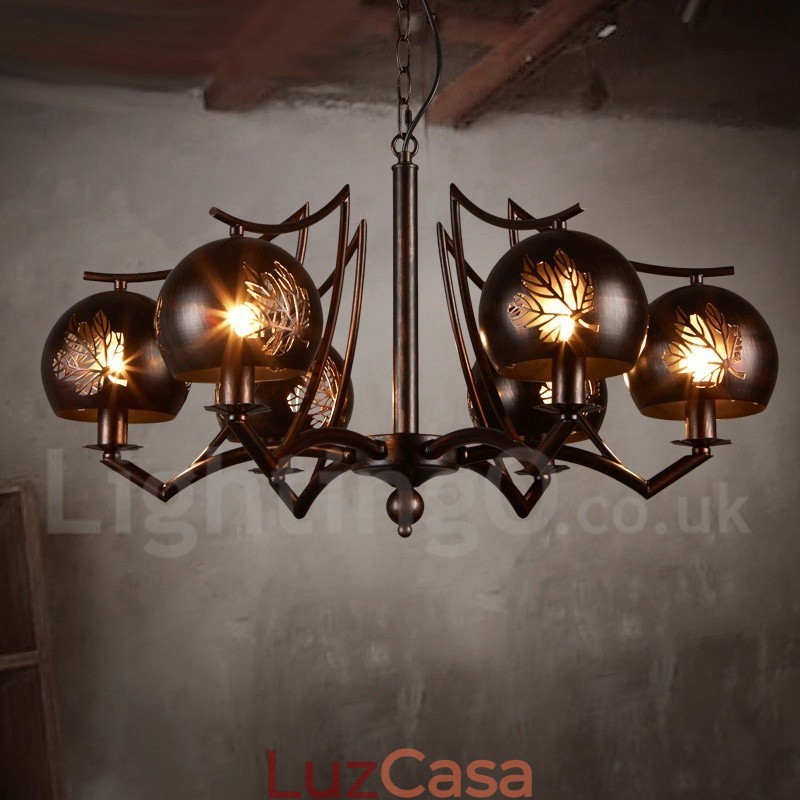 Loja de iluminação de aço estilo industrial, lustre pendente, luz