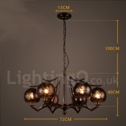 Loja de iluminação de aço estilo industrial, lustre pendente, luz