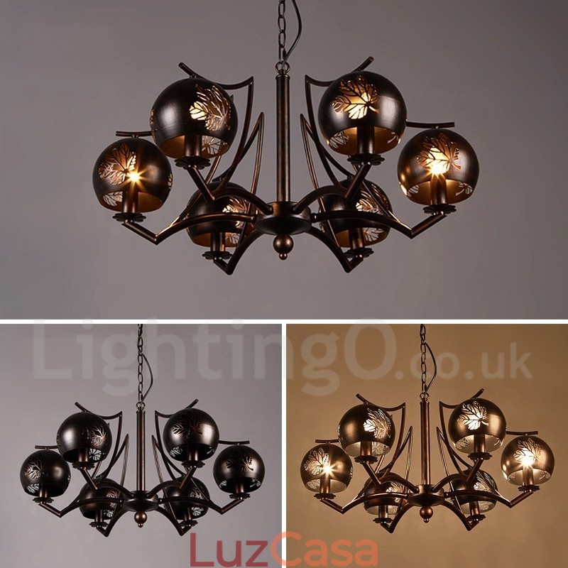 Loja de iluminação de aço estilo industrial, lustre pendente, luz
