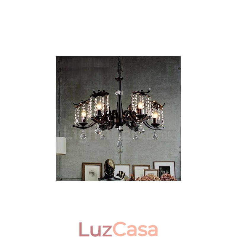 Loja de iluminação de aço estilo industrial, lustre pendente, luz