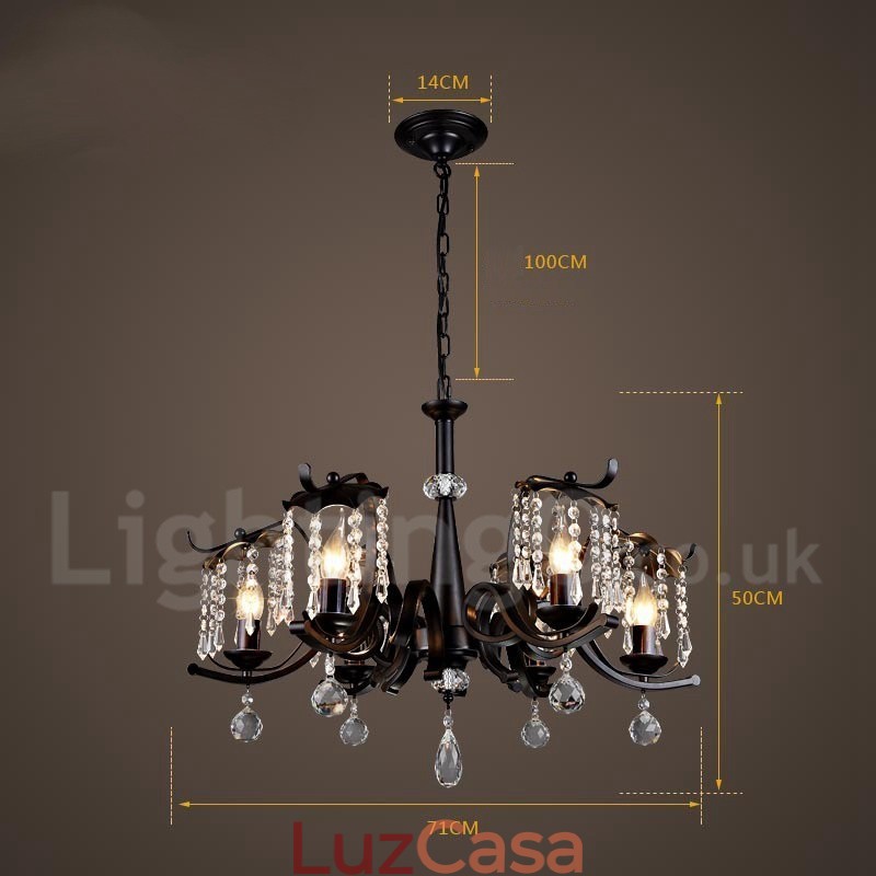 Loja de iluminação de aço estilo industrial, lustre pendente, luz