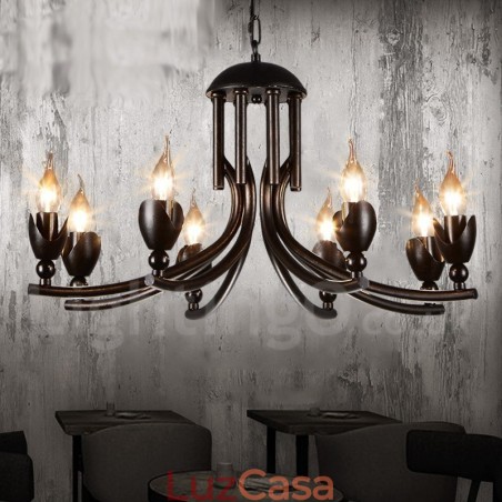 Loja de iluminação de aço estilo industrial, lustre pendente, luz Loja de iluminação de aço estilo industrial, lustre pendente, luz