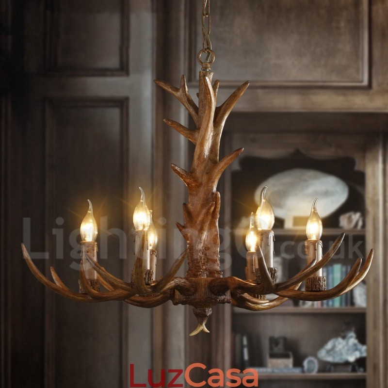 Loja de iluminação de resina de estilo industrial, lustre pendente, luz
