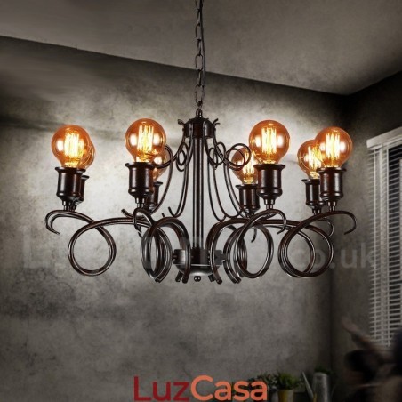 Loja de iluminação de aço estilo industrial, lustre pendente, luz Loja de iluminação de aço estilo industrial, lustre pendente, luz