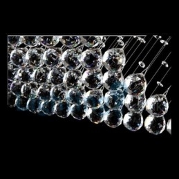 Lustre moderno contemporâneo, luminária pendente embutida, luz de gota de chuva de cristal